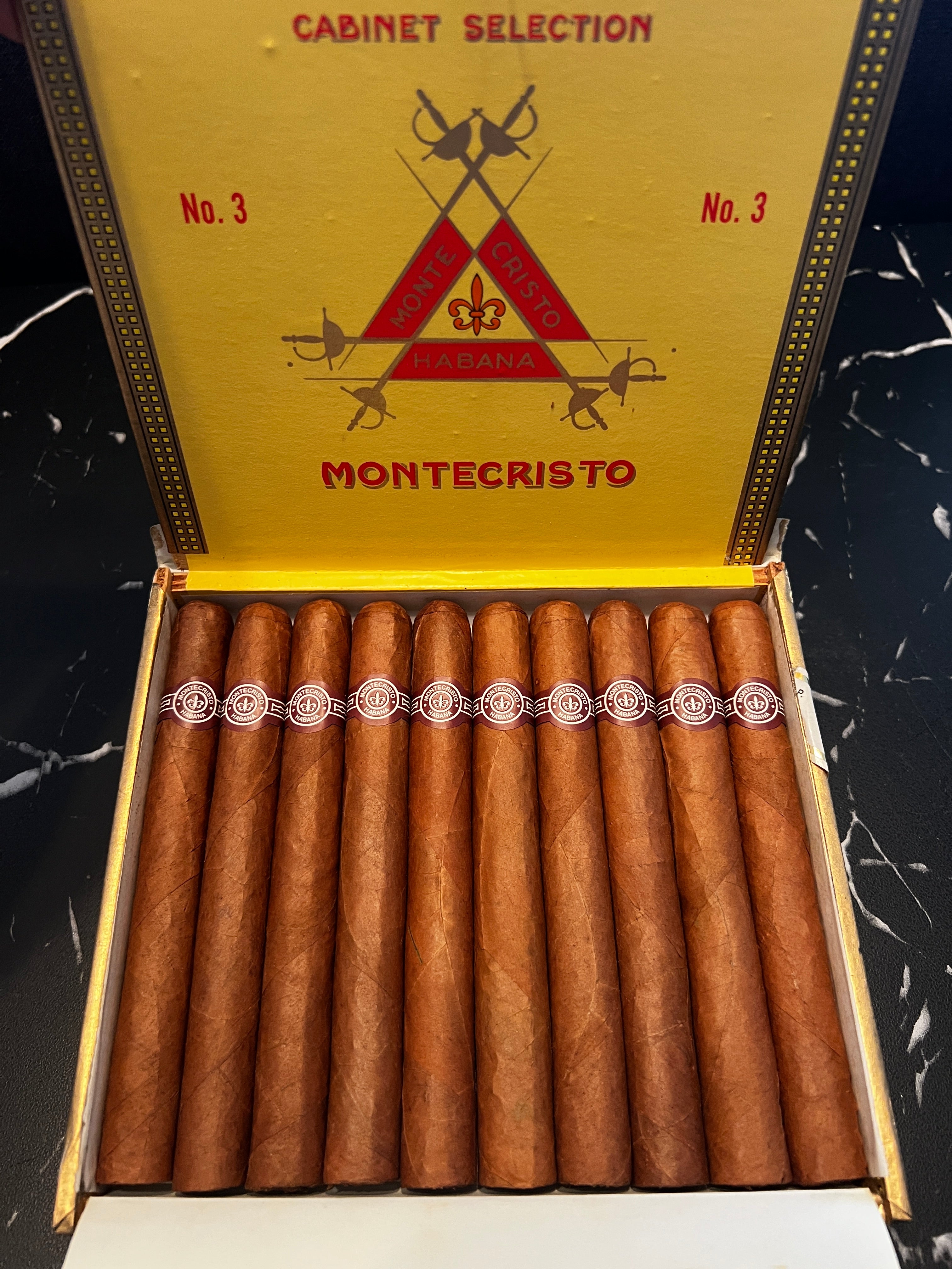 2012 Montecristo No.3 box of 10 cigars