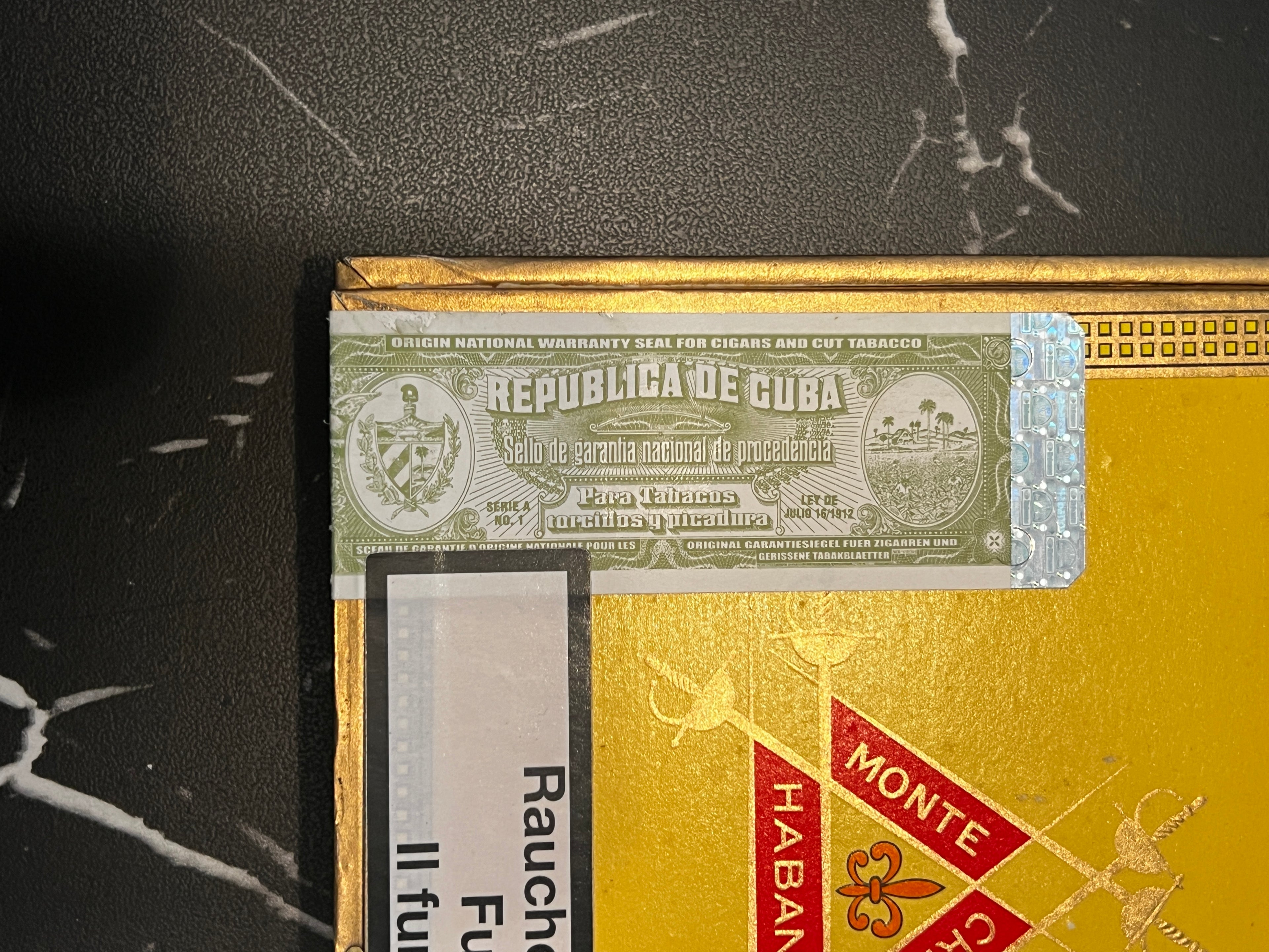 2012 Montecristo No.3 box of 10 cigars