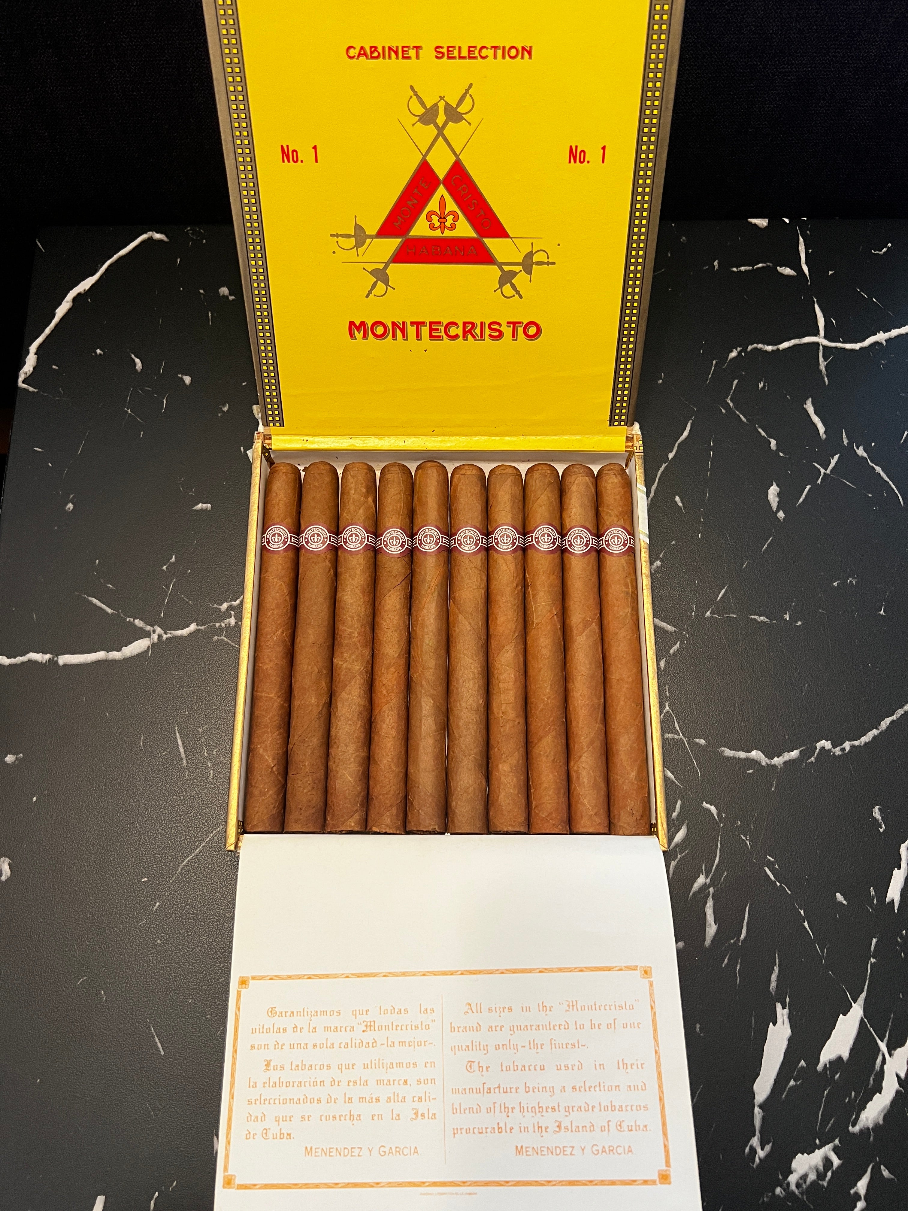 2009 Montecristo No.1 box of 10 cigars